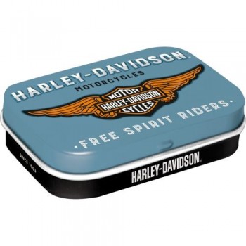 Мятные драже в коробочке Nostalgic-Art "Harley-Davidson Logo Blue" (81380)